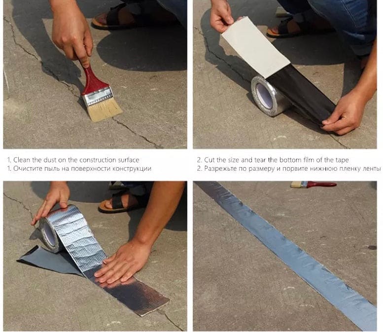 Aluminum Foil Butyl Rubber Tape, High Temperature Waterproof Leak Proof Tape, Nano Self Adhesive Tape, Duct Wall Crack Repair Flex Tape Aluminum Foil Butyl Rubber Tape, High Temperature Waterproof Leak Proof Tape, Nano Self Adhesive Tape, Duct Wall Crack Repair Flex Tape